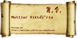 Mettler Viktória névjegykártya